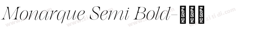 Monarque Semi Bold字体转换